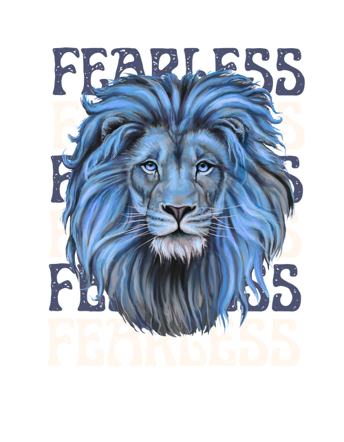Fearless Lion PNG, Mental Health Sublimation Design (Digital Download)