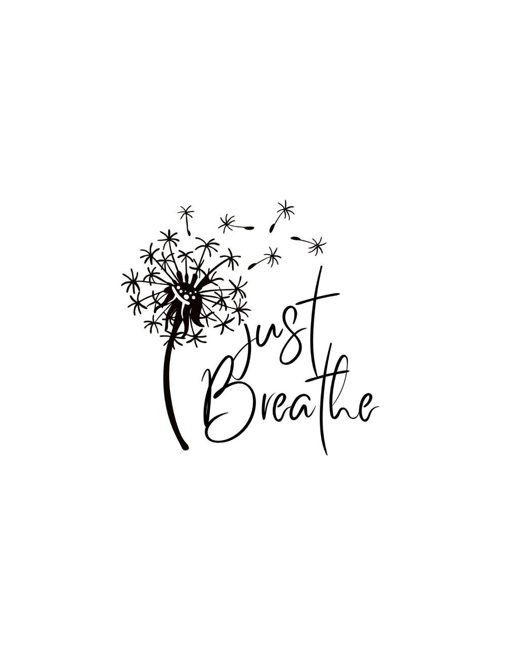Just Breathe digital PNG clipart (Digital Download)
