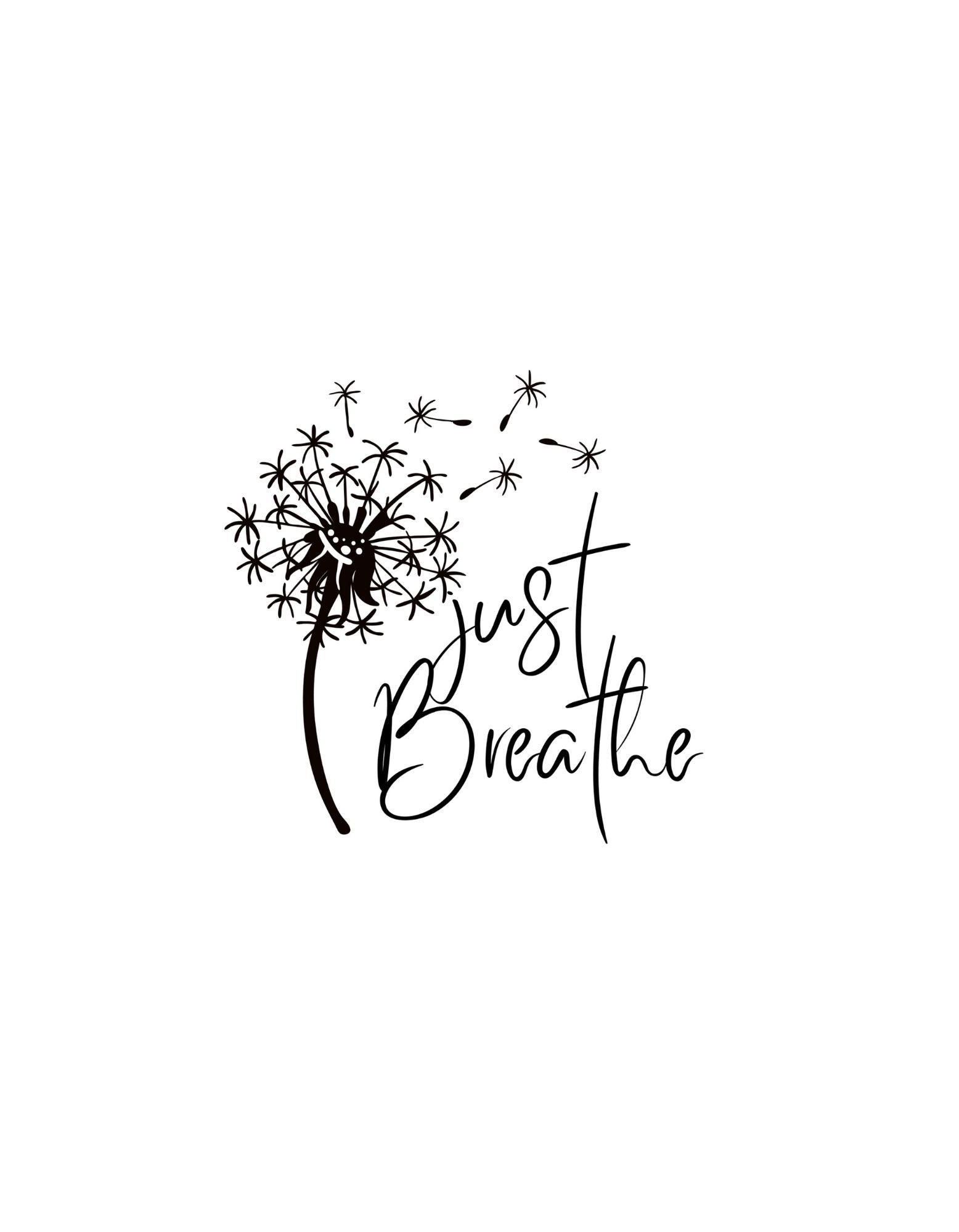Just Breathe digital PNG clipart (Digital Download)