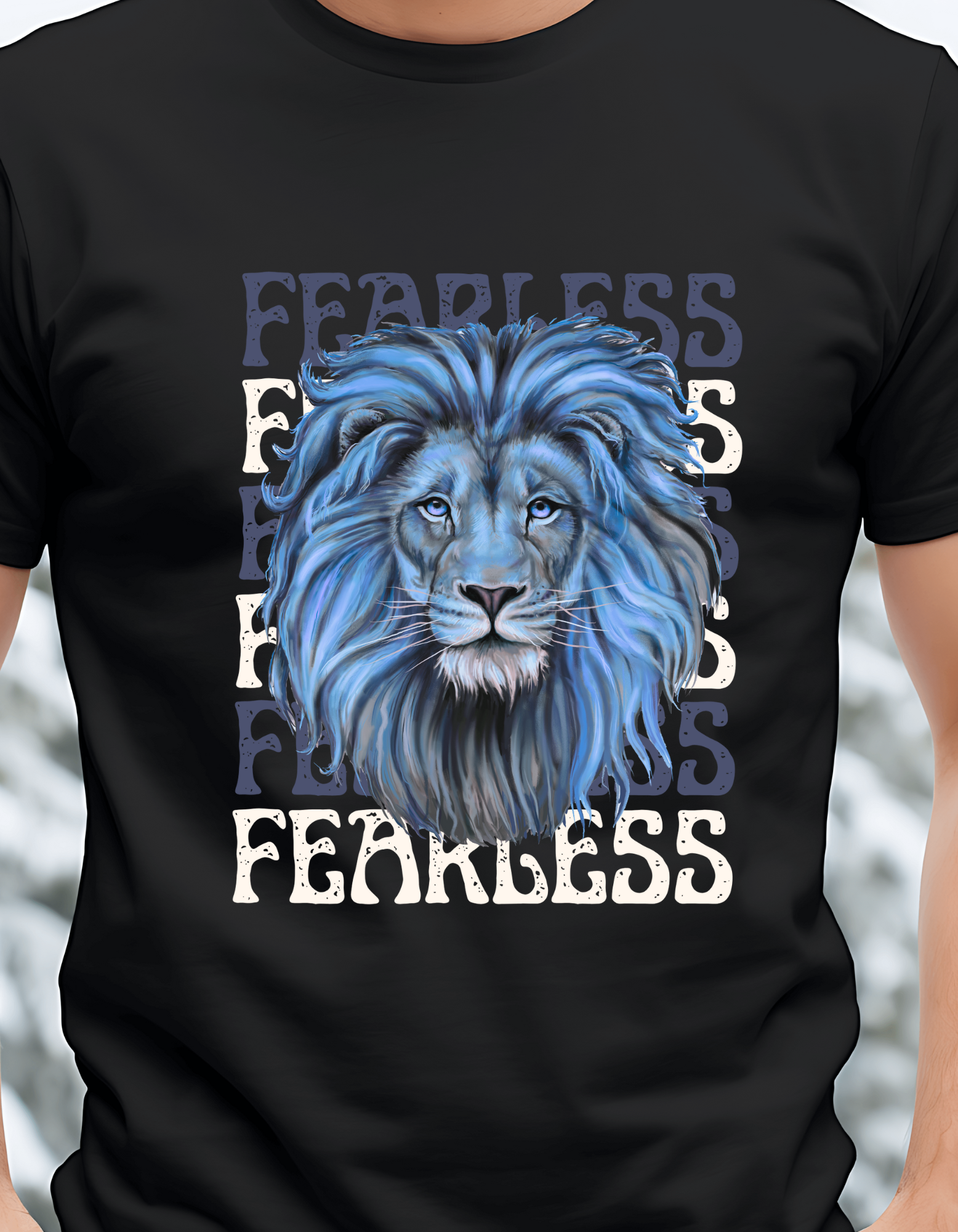 Fearless Lion PNG, Mental Health Sublimation Design (Digital Download)